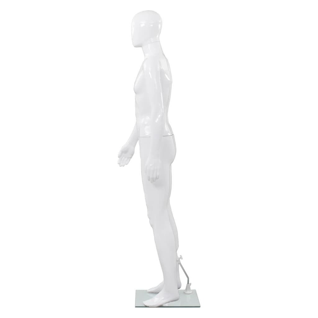 Mannequin homme avec socle en verre 175 cm brillant