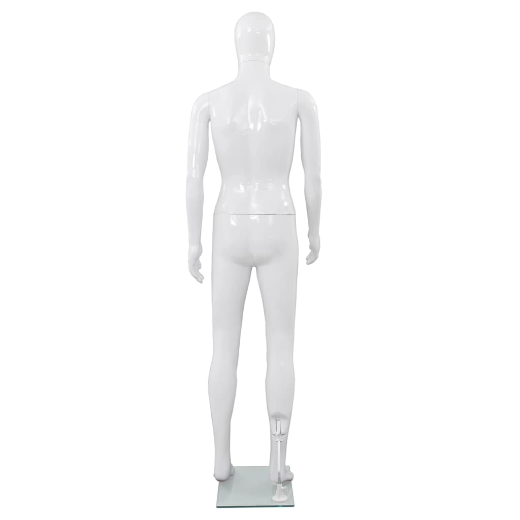 Mannequin homme avec socle en verre 175 cm brillant