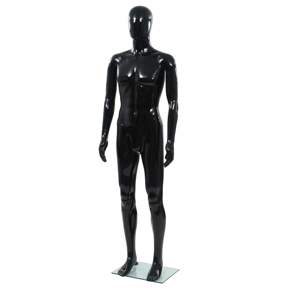 Mannequin homme avec socle en verre 175 cm brillant