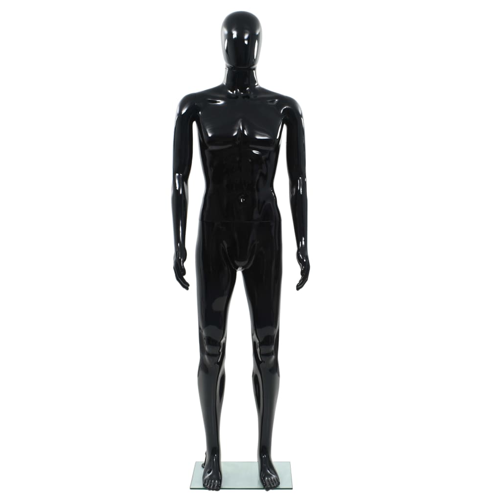 Mannequin homme avec socle en verre 175 cm brillant