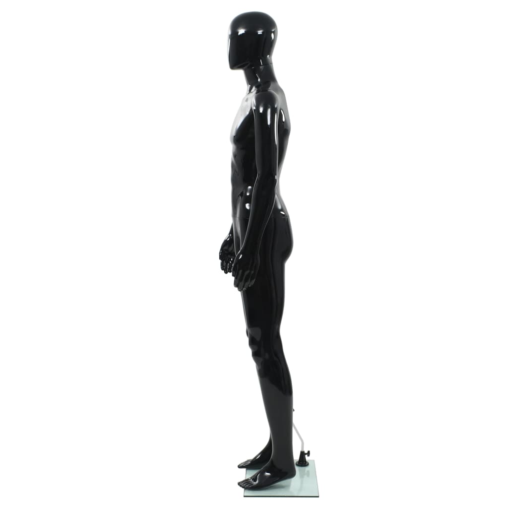 Mannequin homme avec socle en verre 175 cm brillant