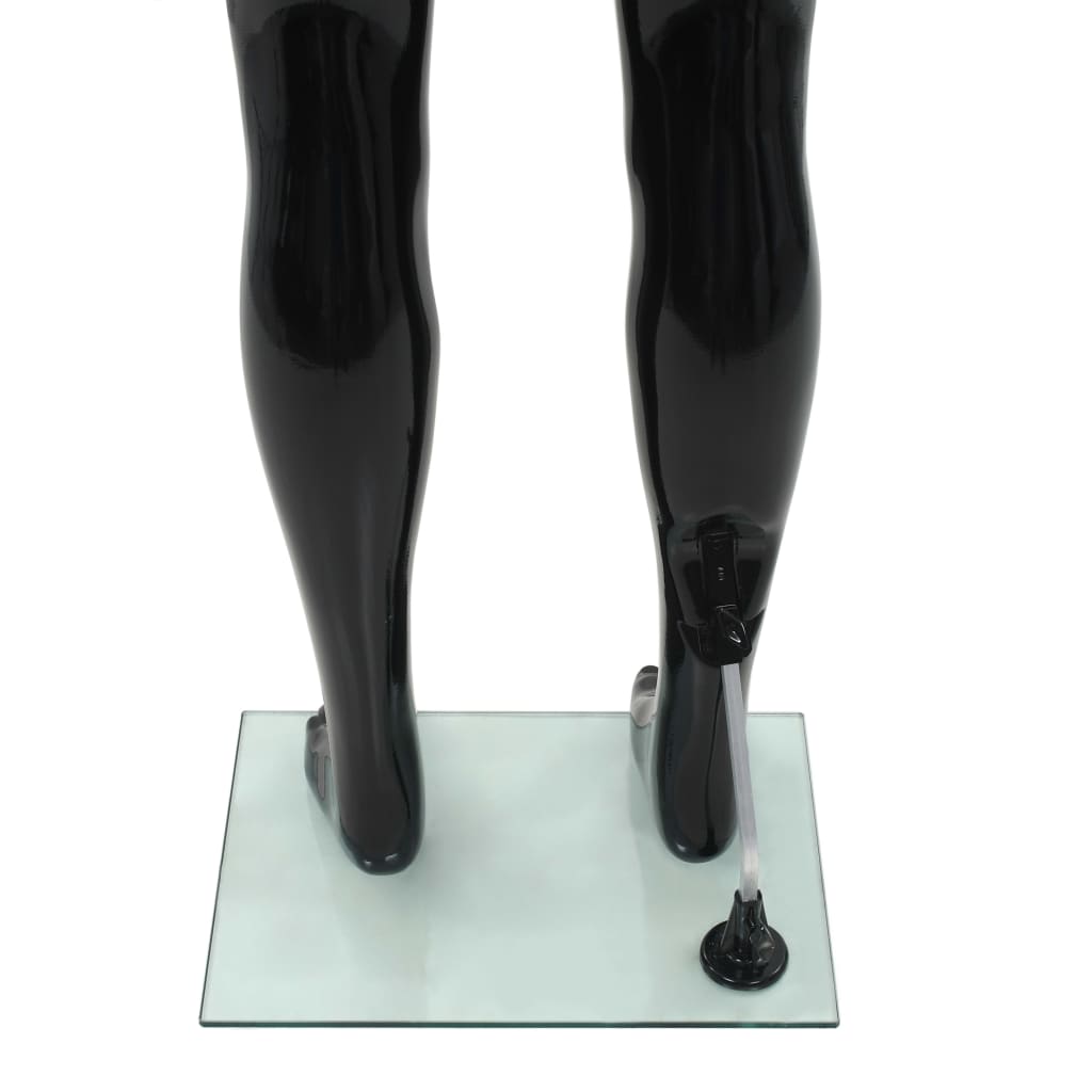 Mannequin homme avec socle en verre 175 cm brillant