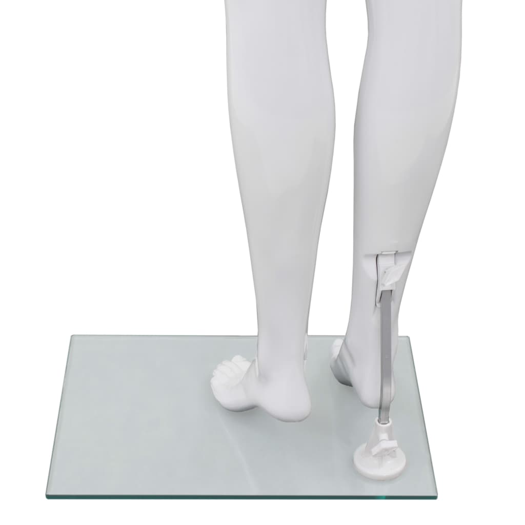 Mannequin homme avec socle en verre 175 cm brillant