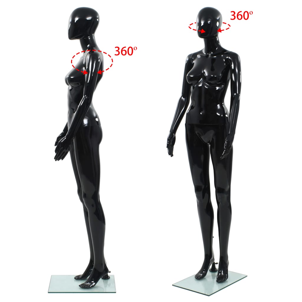 Mannequin homme avec socle en verre 175 cm brillant