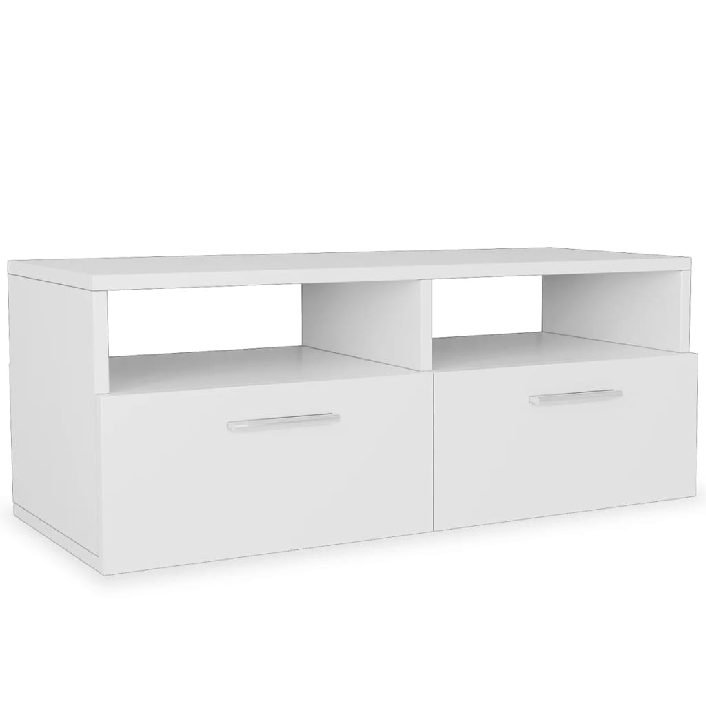 Meuble TV 2 pcs 95x35x36 cm en dérivé du bois couleur chêne