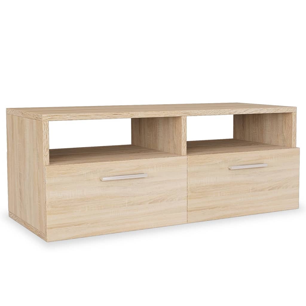 Tv-meubels 2 st 95x35x36 cm bewerkt hout eikenkleurig