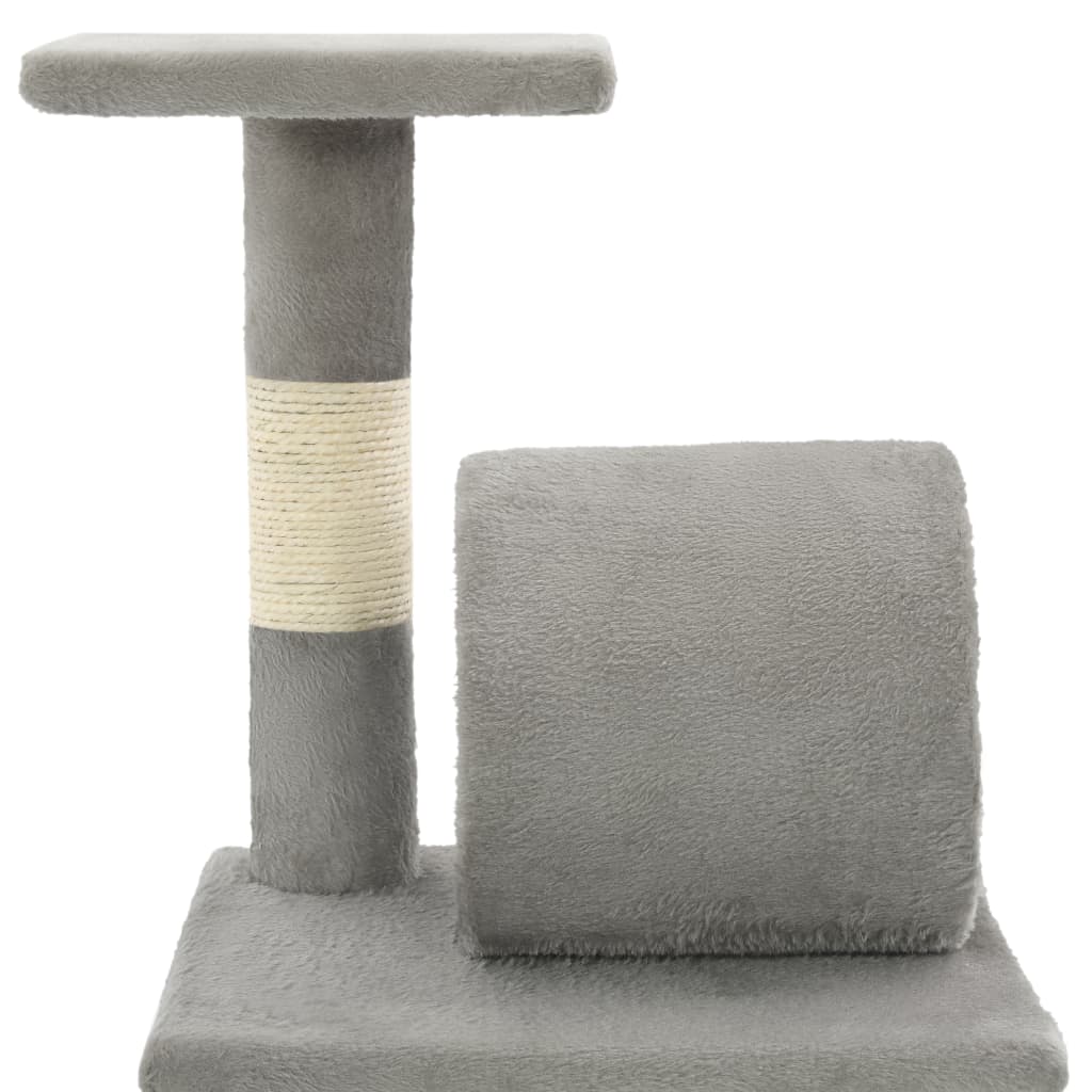 Arbre à chat avec griffoirs en sisal 65 cm gris