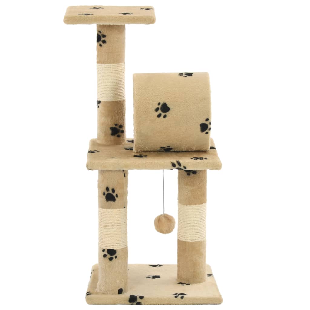 Arbre à chat avec griffoirs en sisal 65 cm gris