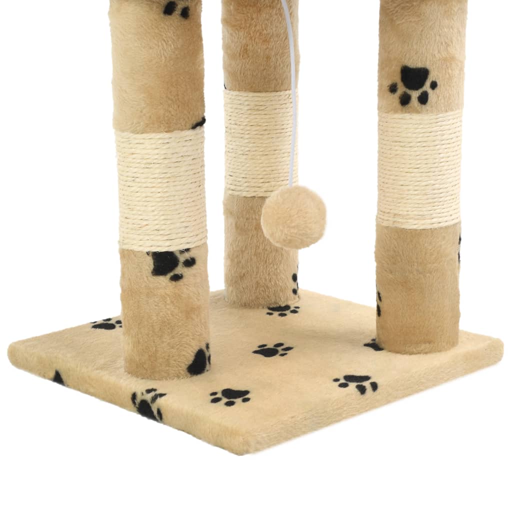 Arbre à chat avec griffoirs en sisal 65 cm gris