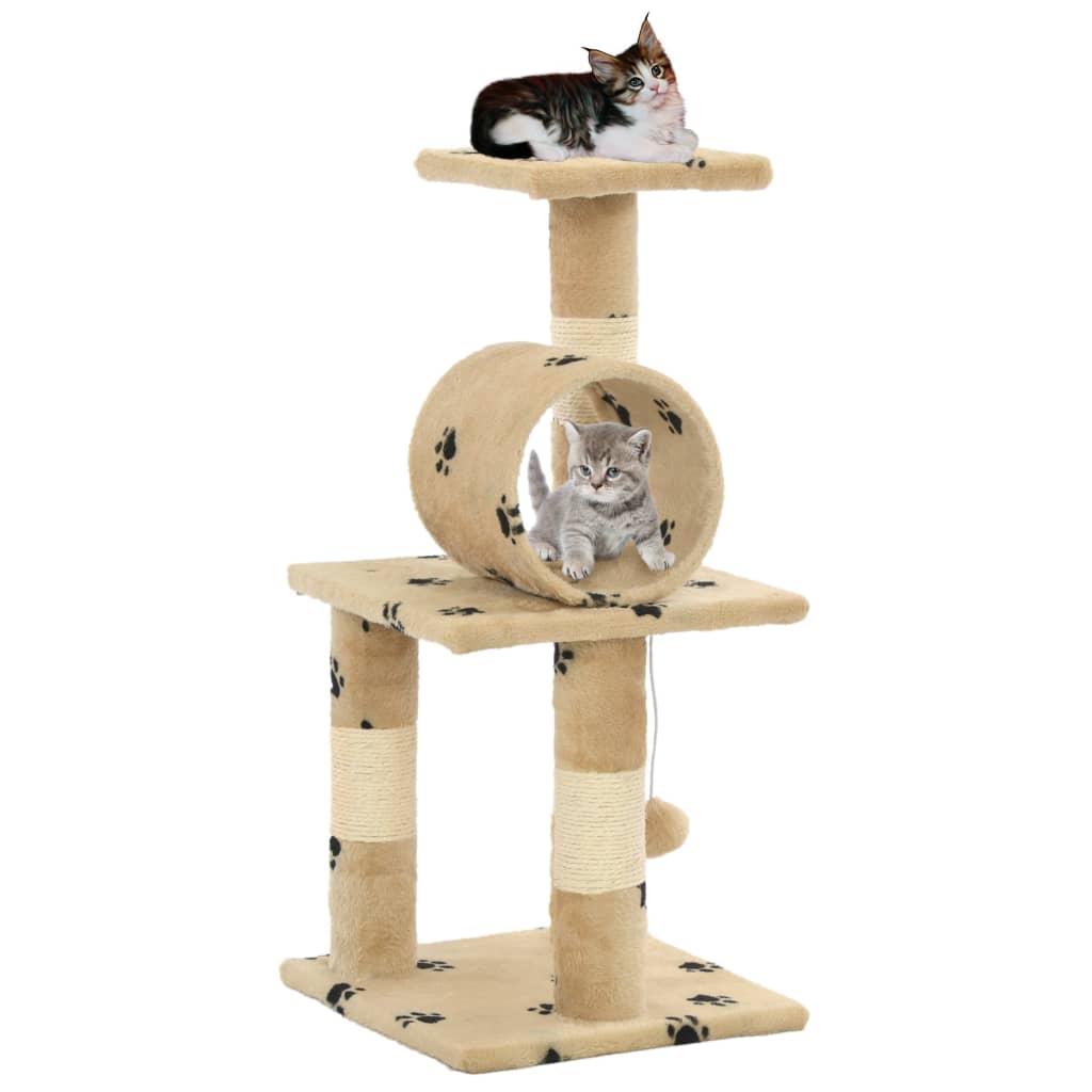 Arbre à chat avec griffoirs en sisal 65 cm gris