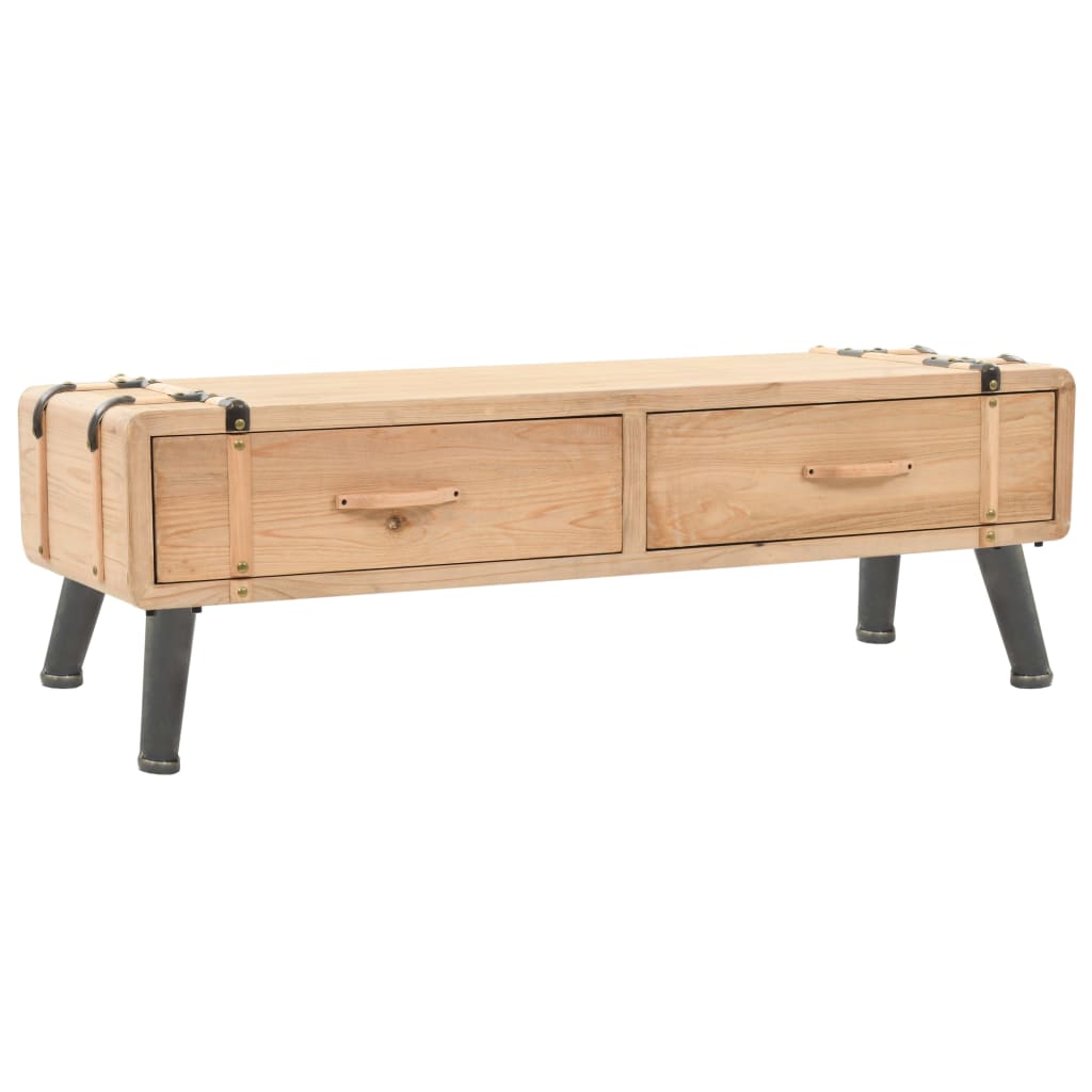 Meuble TV 120x33x35 cm en bois de pin massif