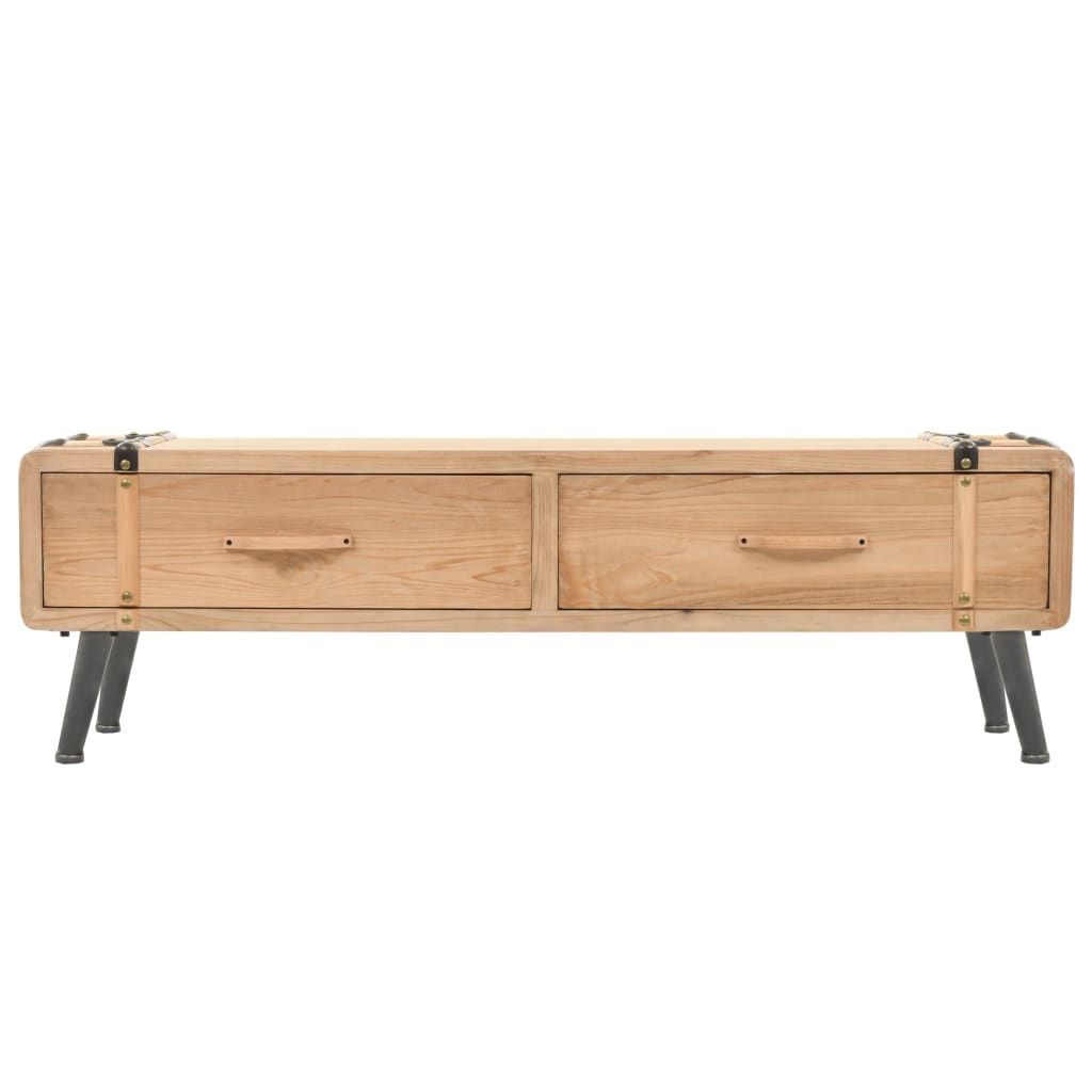 Meuble TV 120x33x35 cm en bois de pin massif