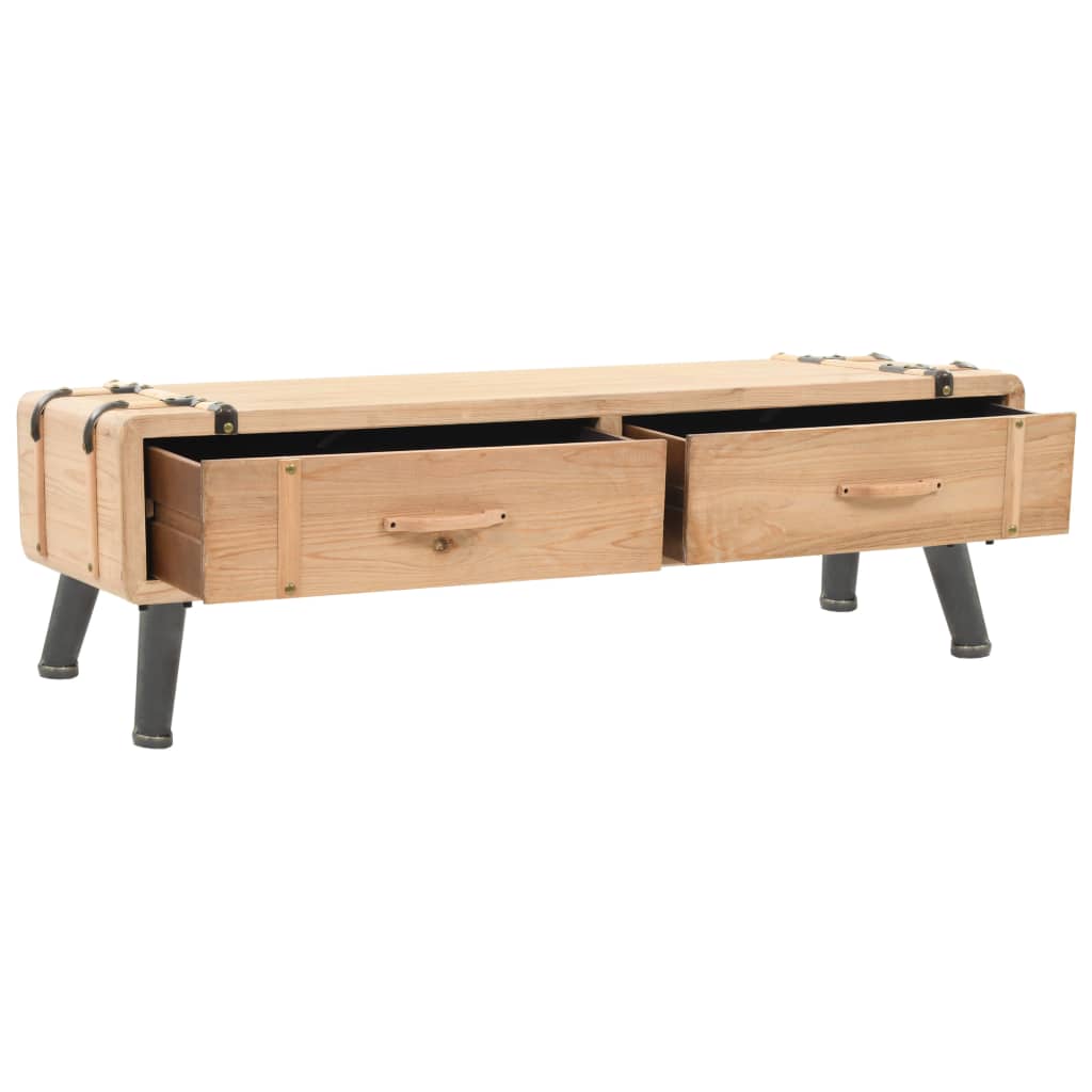 Meuble TV 120x33x35 cm en bois de pin massif