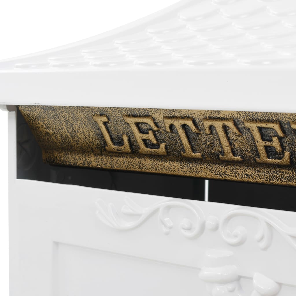 Boîte aux lettres sur pied style vintage en aluminium résistant à la rouille