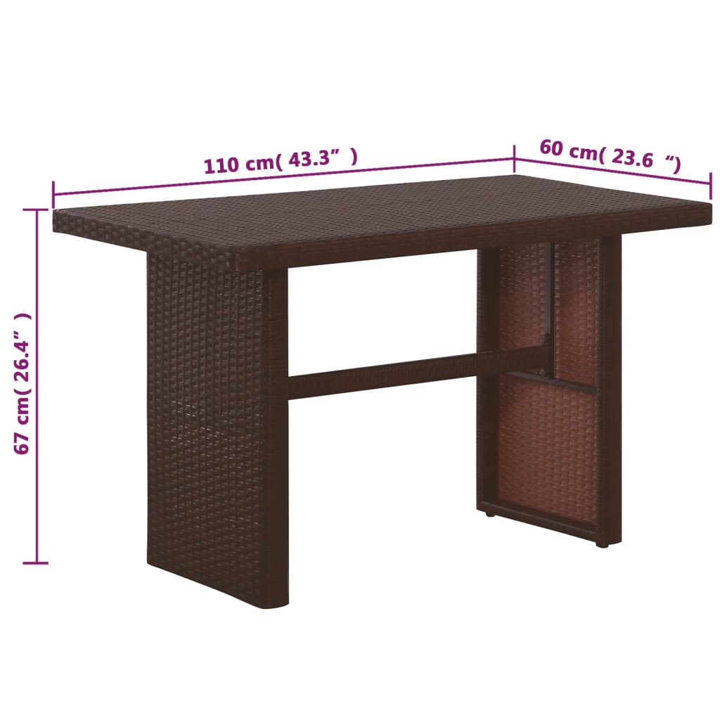 3-delige Loungeset met kussens poly rattan