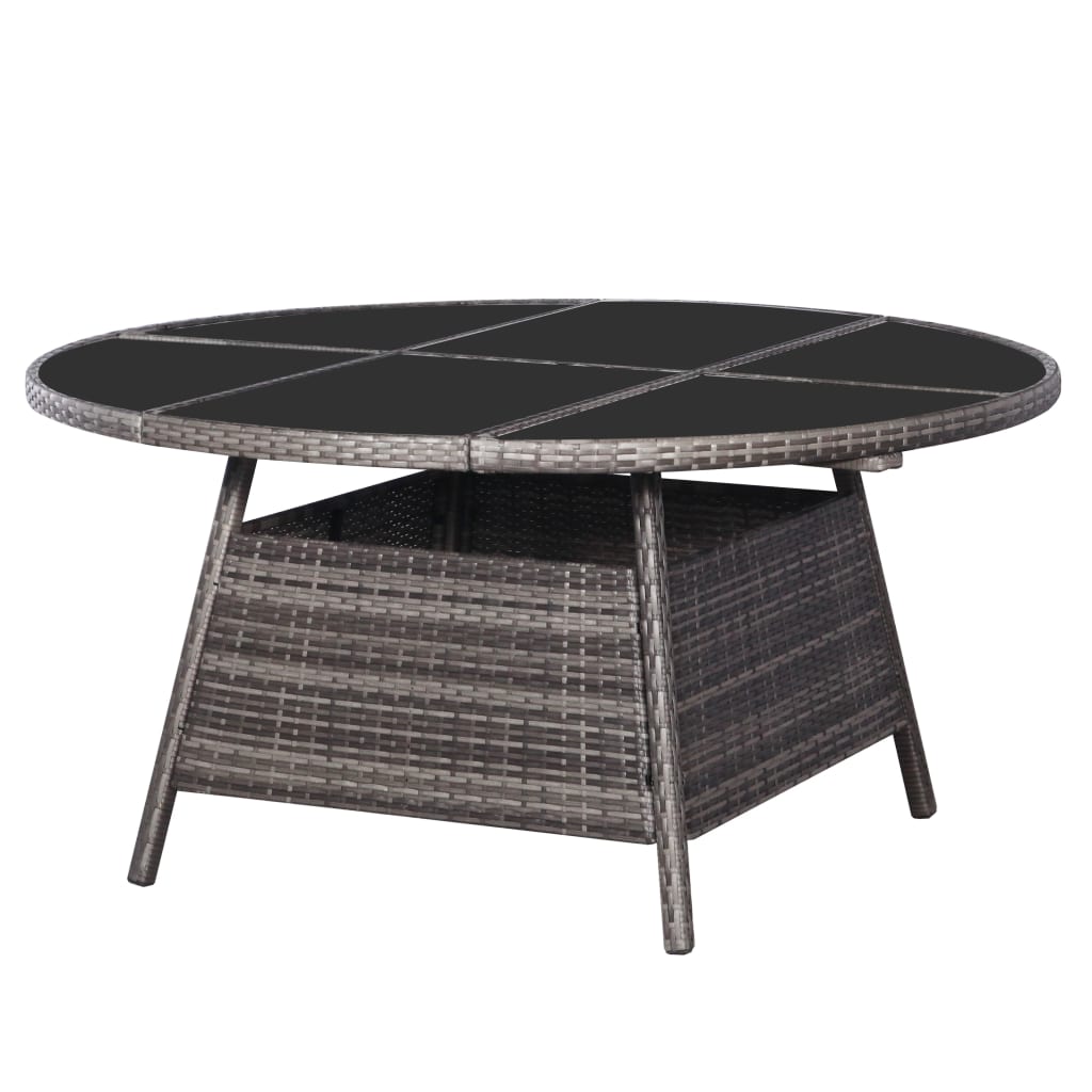 Tuintafel 110x74 cm poly rattan