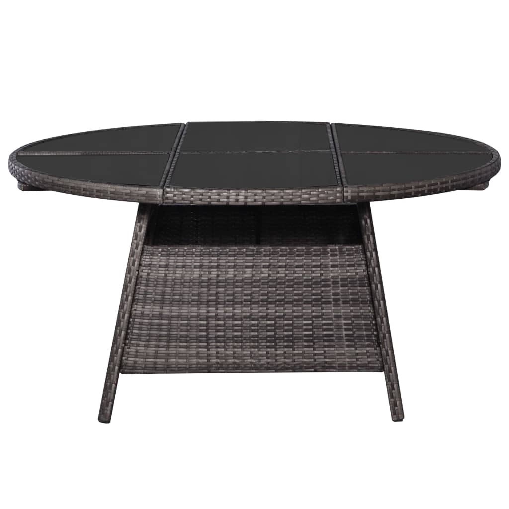 Tuintafel 110x74 cm poly rattan