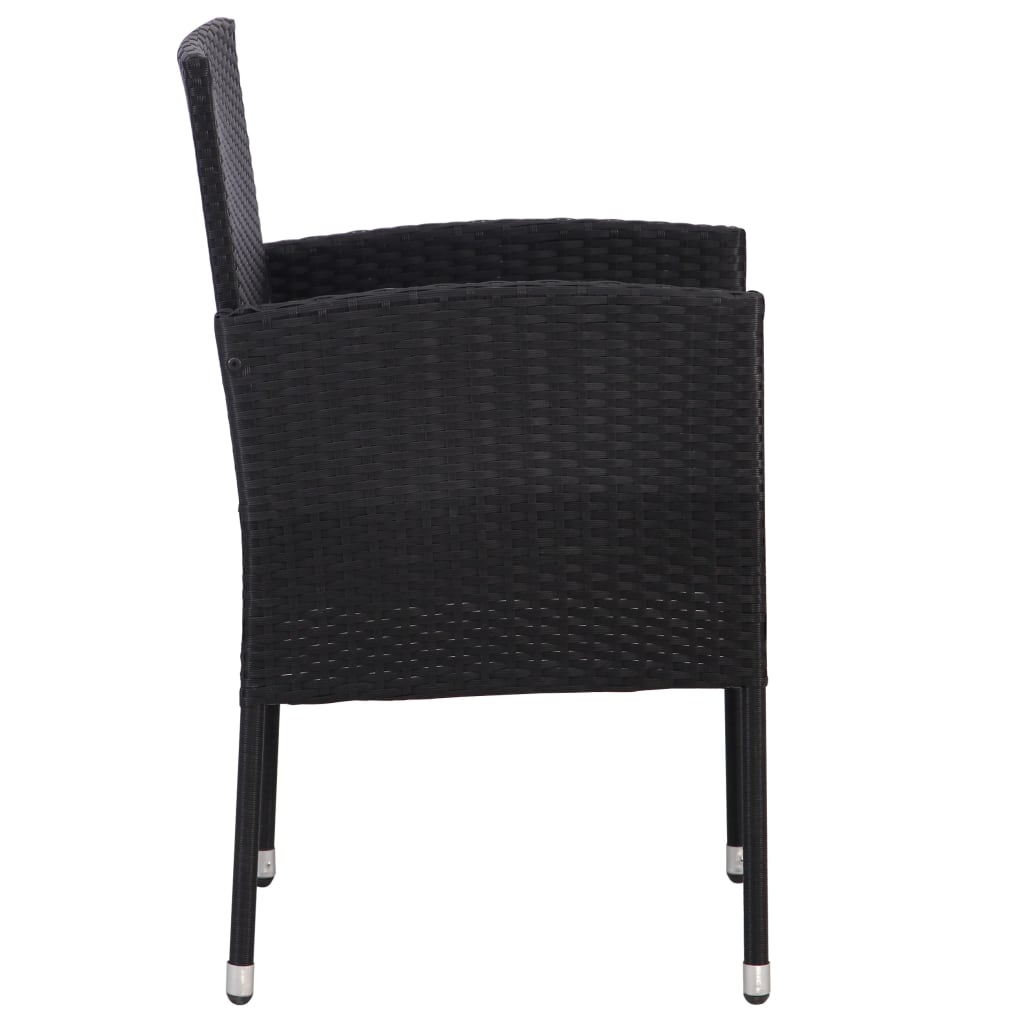 Chaises de jardin 2 pcs poly rotin