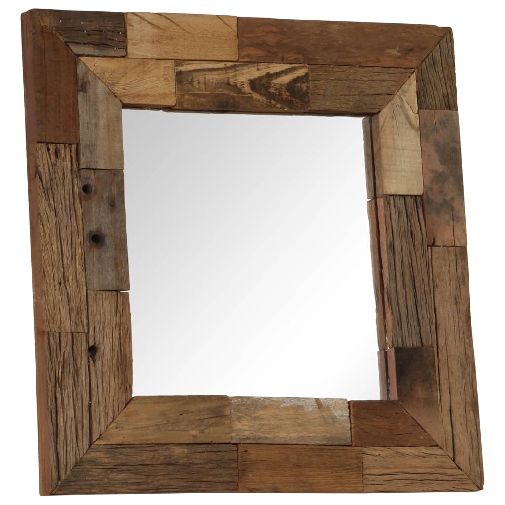 Miroir 50x50 cm bois massif recyclé