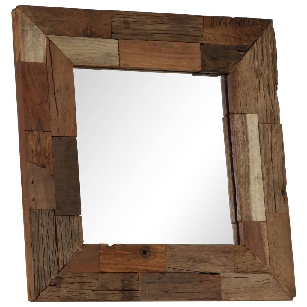 Miroir 50x50 cm bois massif recyclé