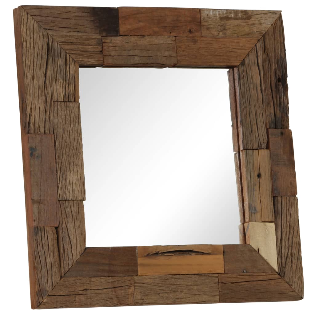 Miroir 50x50 cm bois massif recyclé