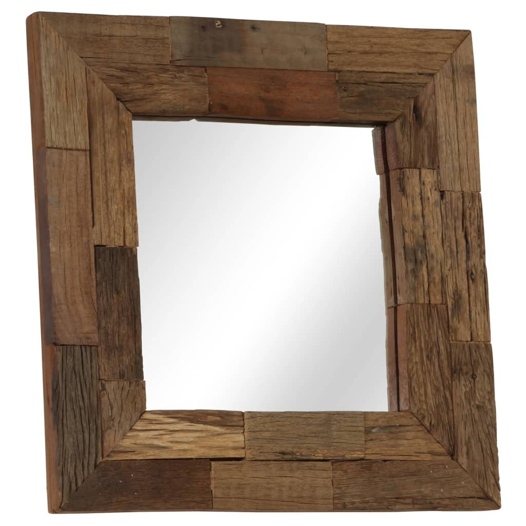 Miroir 50x50 cm bois massif recyclé