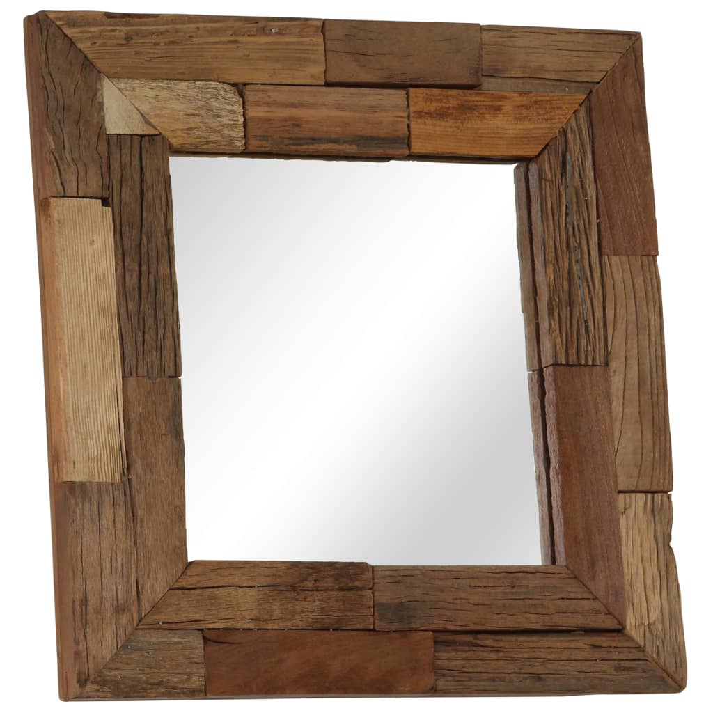 Miroir 50x50 cm bois massif recyclé