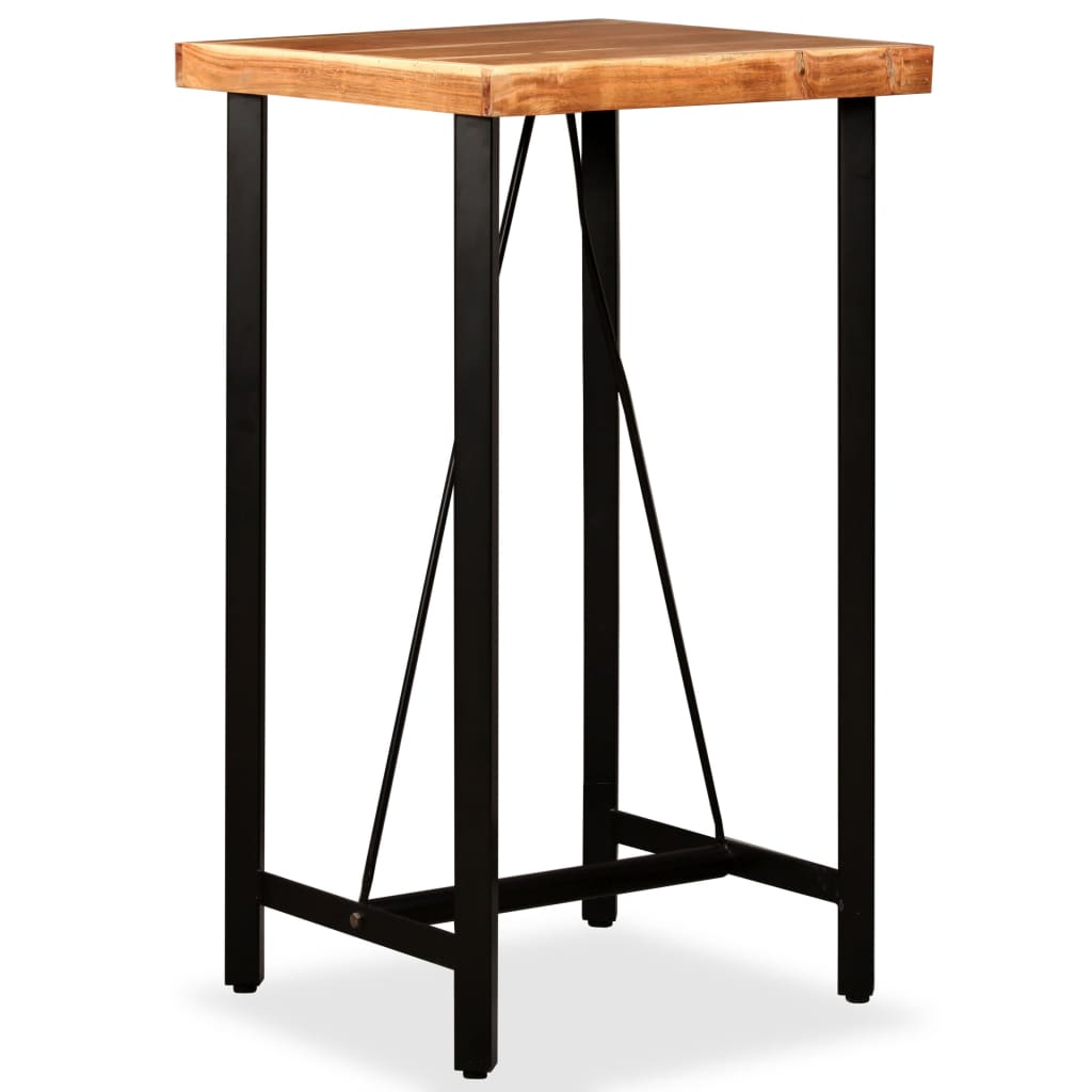 Ensemble de bar 7 pièces en bois d'acacia massif et bois recyclé