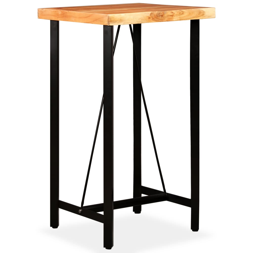 Ensemble de bar 7 pièces en bois d'acacia massif et bois recyclé