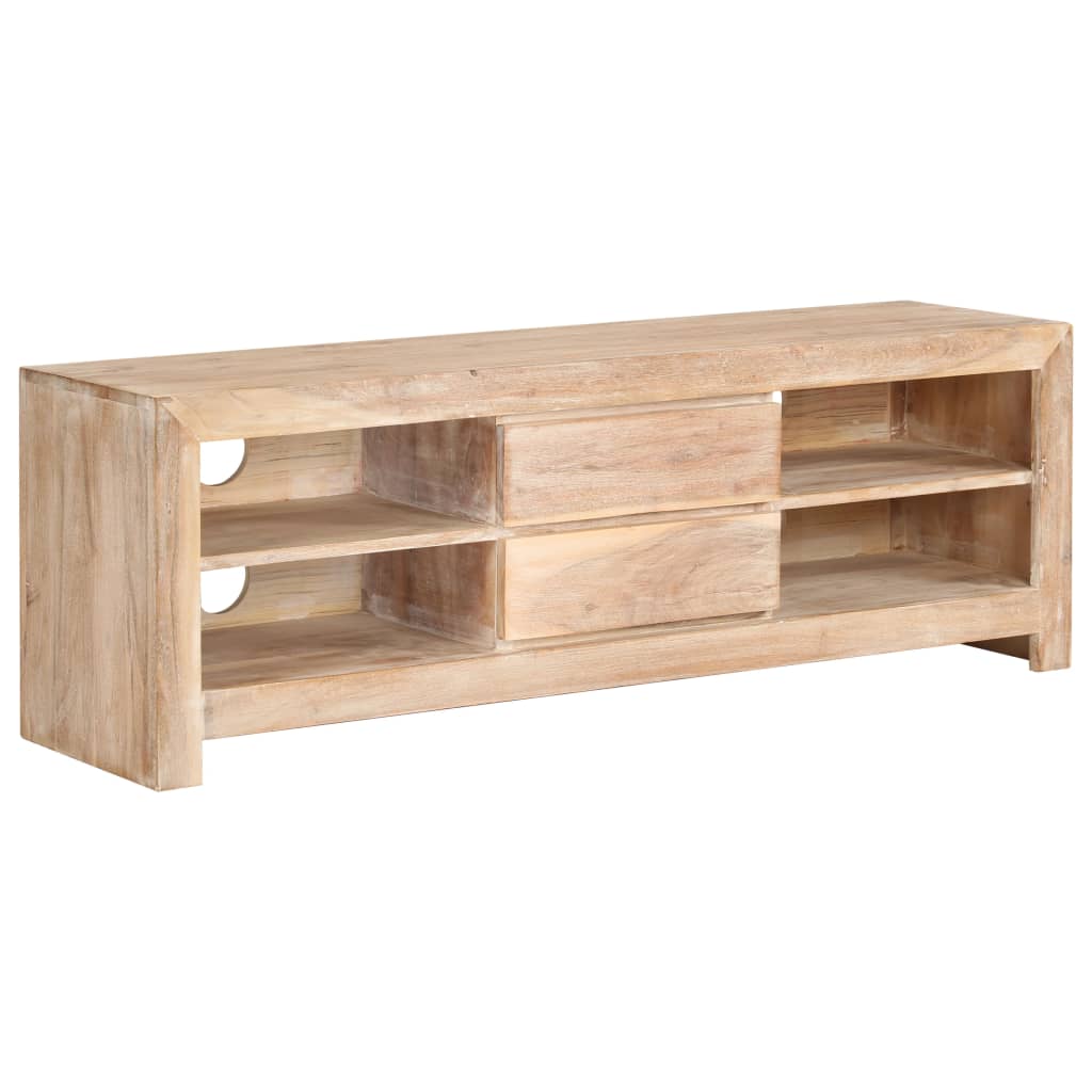 Tv-meubel 120x30x40 cm massief acaciahout lichtbruin