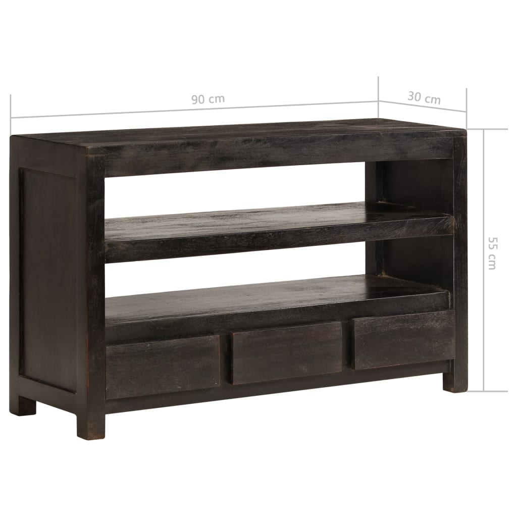 Meuble TV 90x30x55 cm en bois d'acacia massif