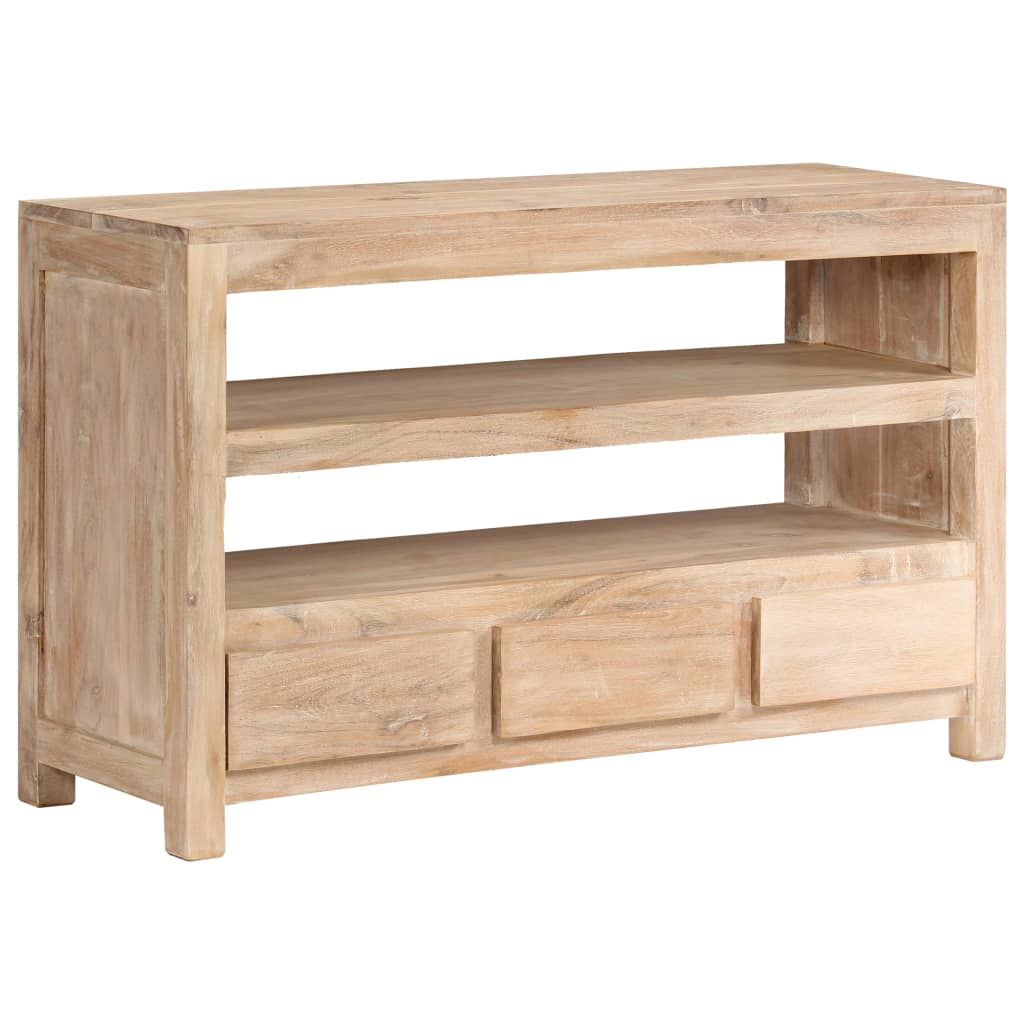 Meuble TV 90x30x55 cm en bois d'acacia massif