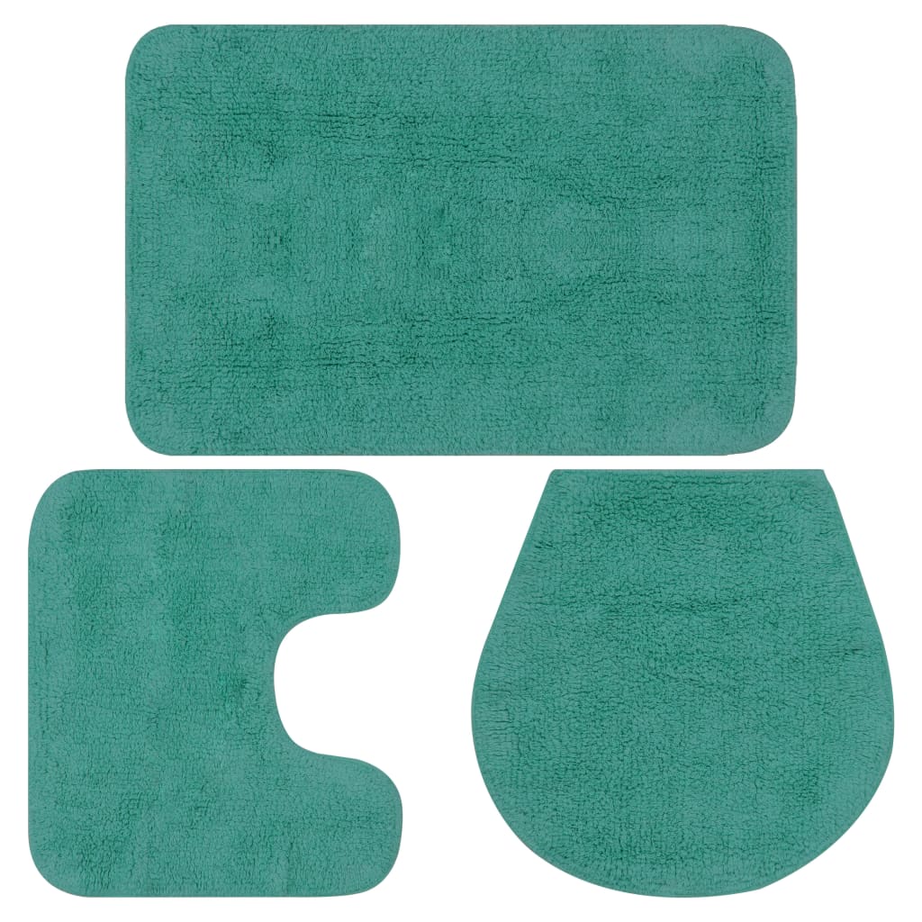 Set de tapis de bain tissu 3 pièces