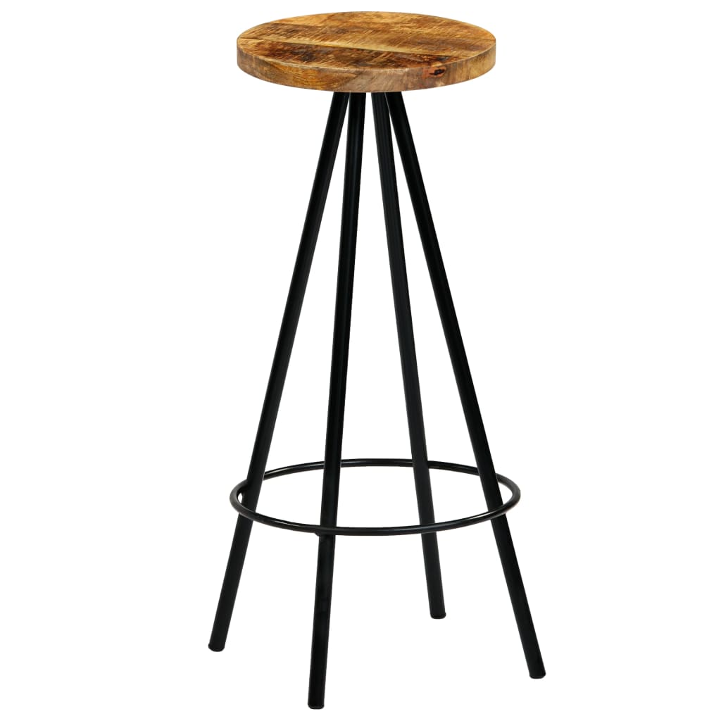 Tabourets de bar 4 pcs en bois de manguier massif