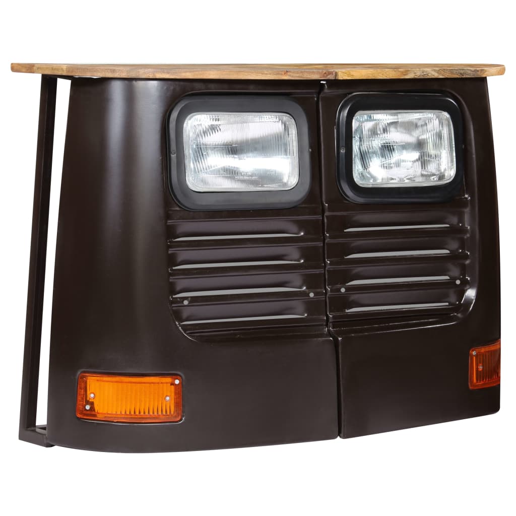 Buffet camion en manguier massif gris foncé