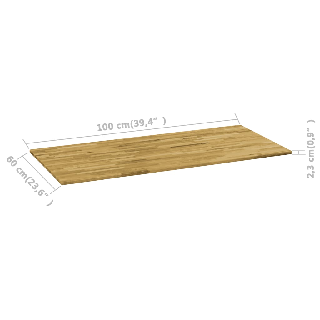 Tafelblad rond 44 mm 800 mm massief eikenhout