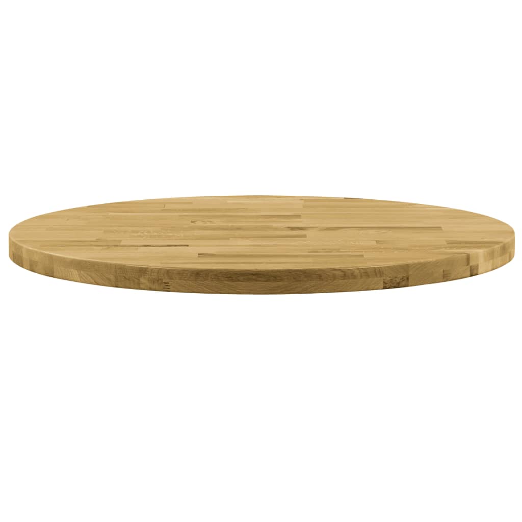 Tafelblad rond 44 mm 800 mm massief eikenhout