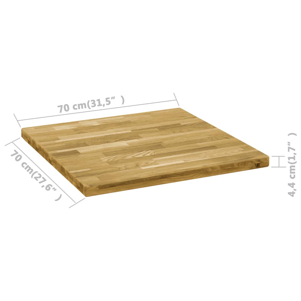 Tafelblad rond 44 mm 800 mm massief eikenhout