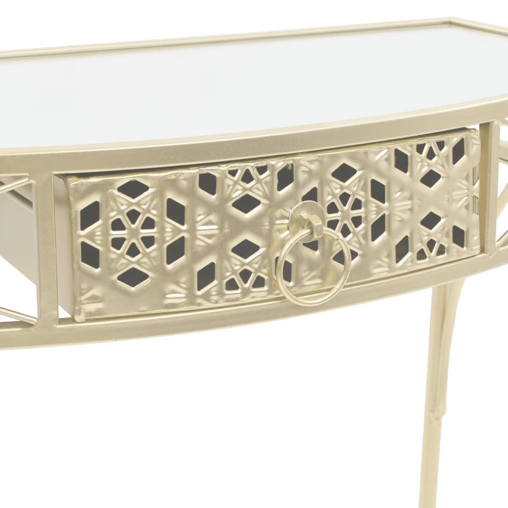 Table d'appoint style français 82x39x76 cm métal