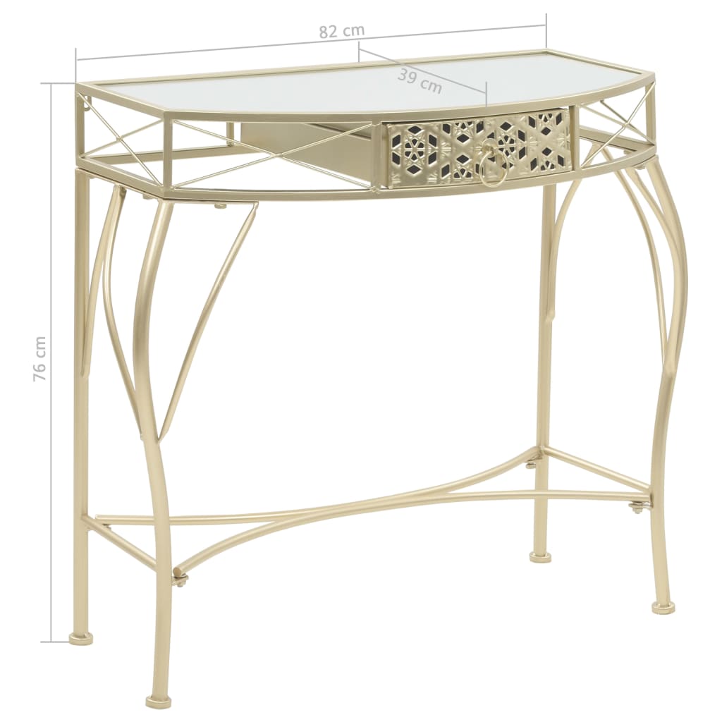 Table d'appoint style français 82x39x76 cm métal