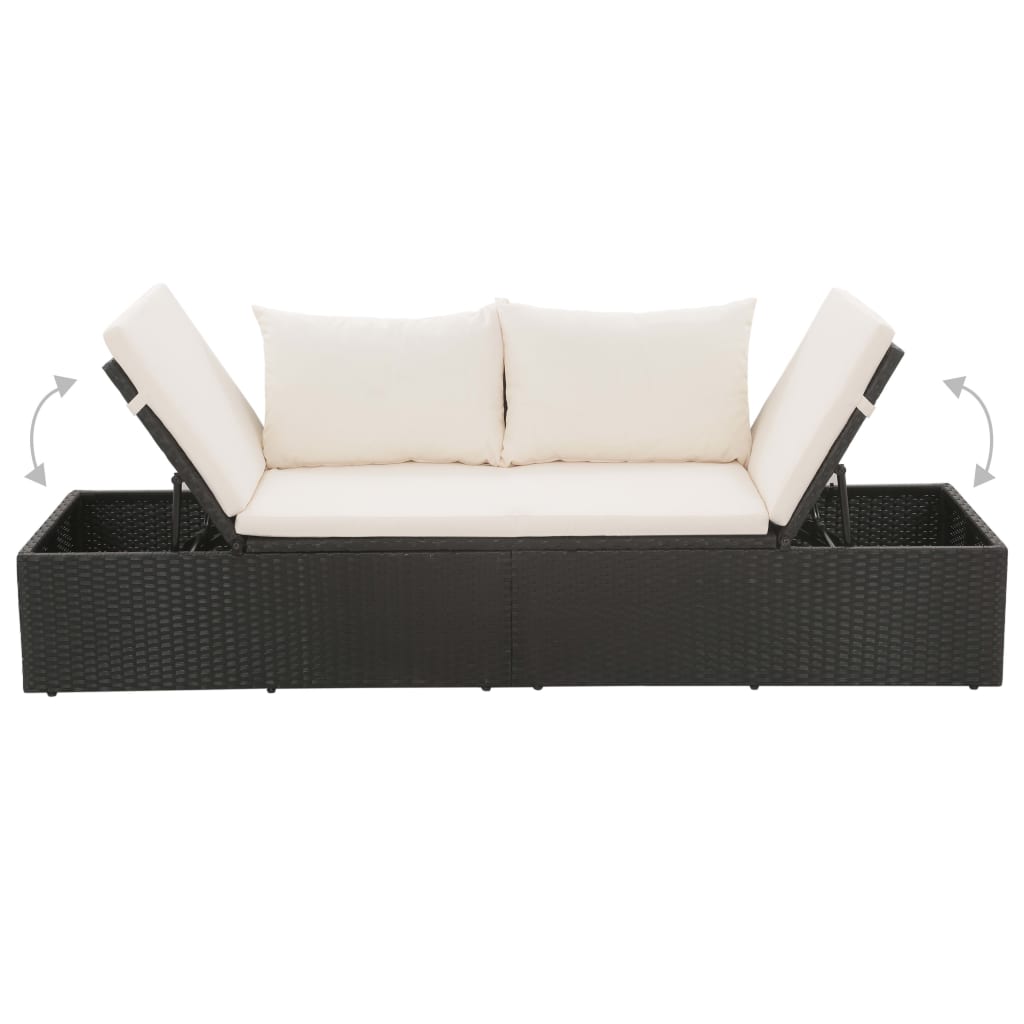 Tuinbed 195x60 cm poly rattan