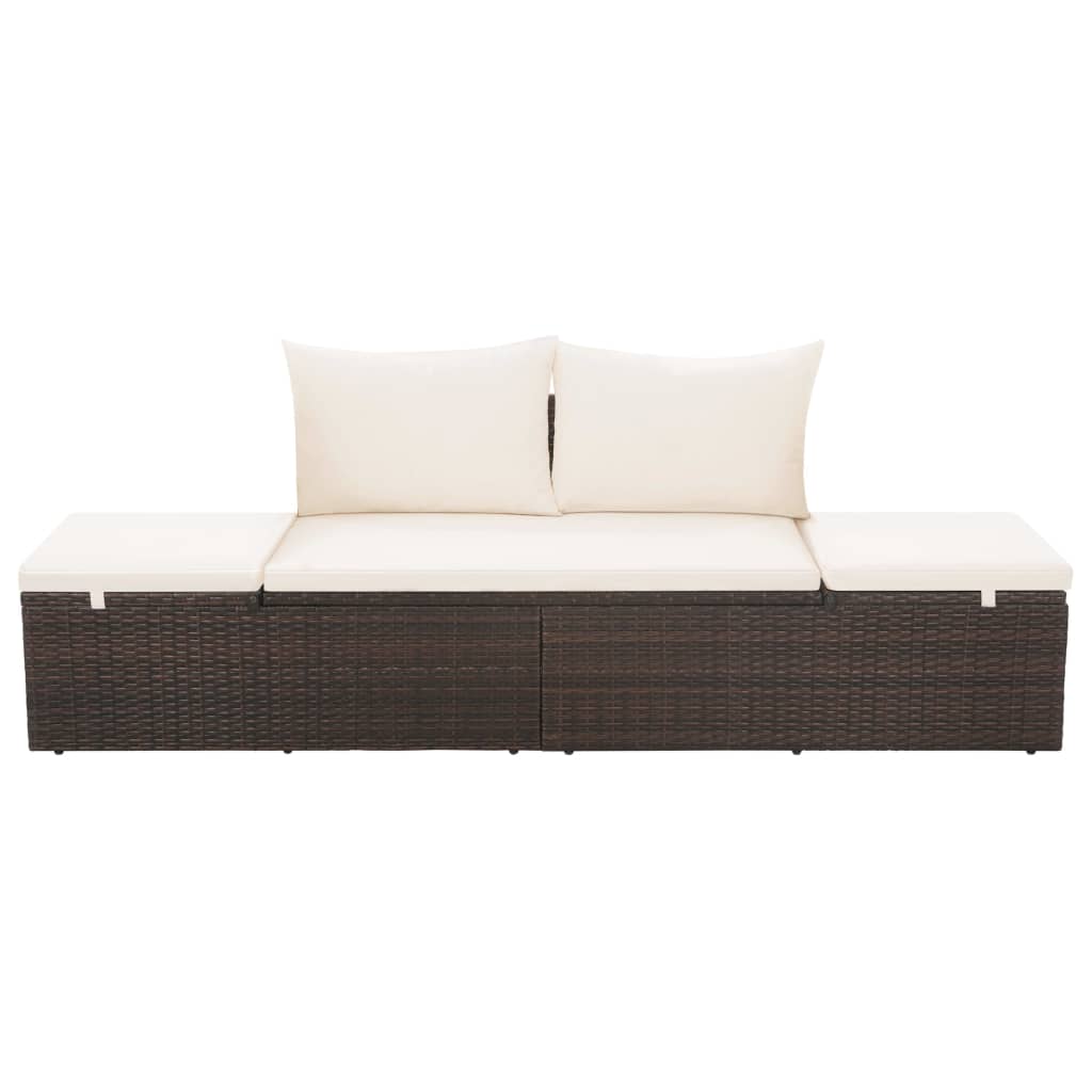 Tuinbed 195x60 cm poly rattan