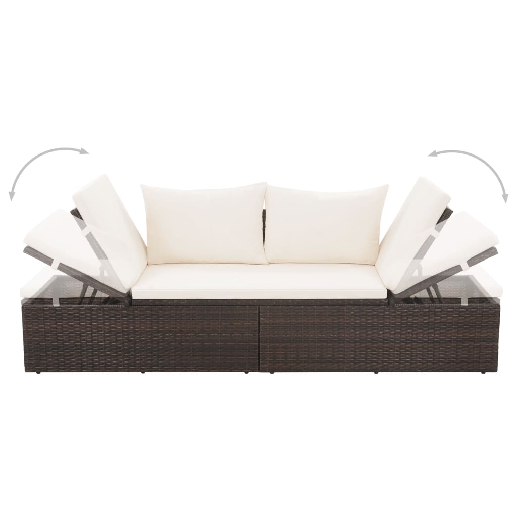 Tuinbed 195x60 cm poly rattan