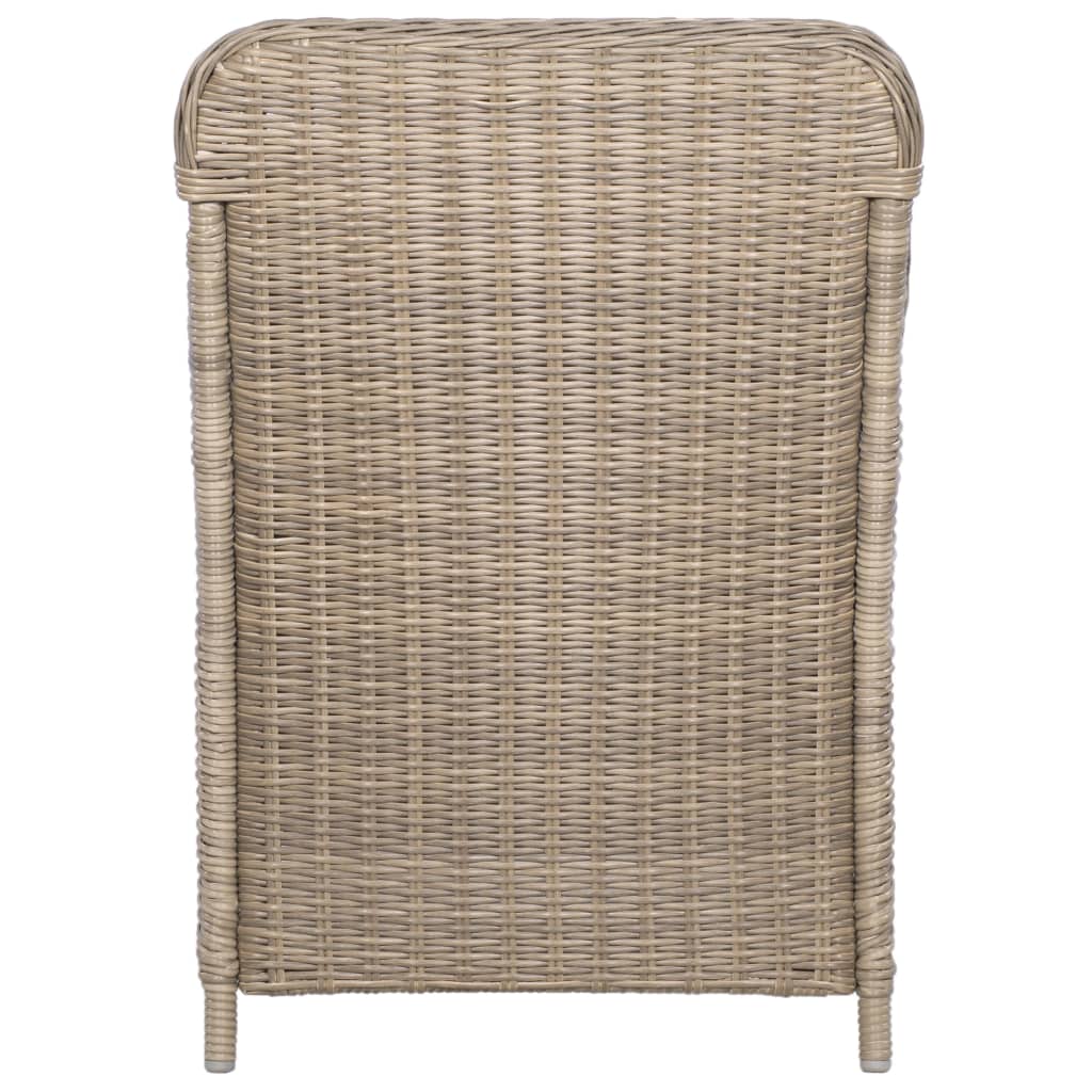 Tuinstoelen 2 st met kussens poly rattan