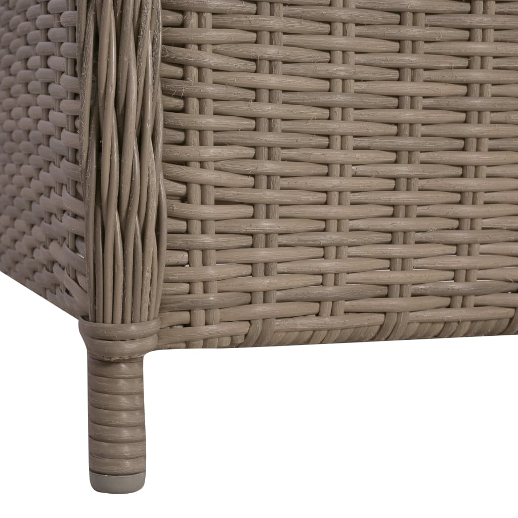 Tuinstoelen 2 st met kussens poly rattan