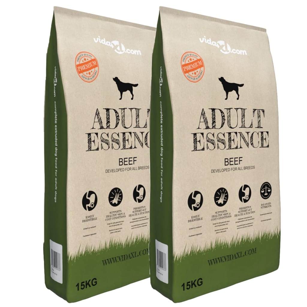 Nourriture premium pour chiens Maxi Adult Essence Bœuf &amp; Poulet 30 kg 2 pcs