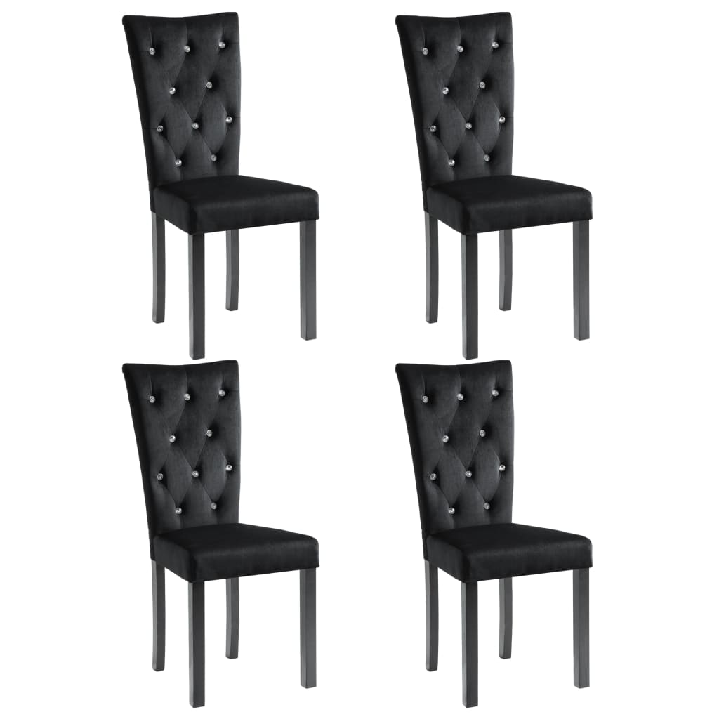 Chaises de salle à manger 4 pcs velours