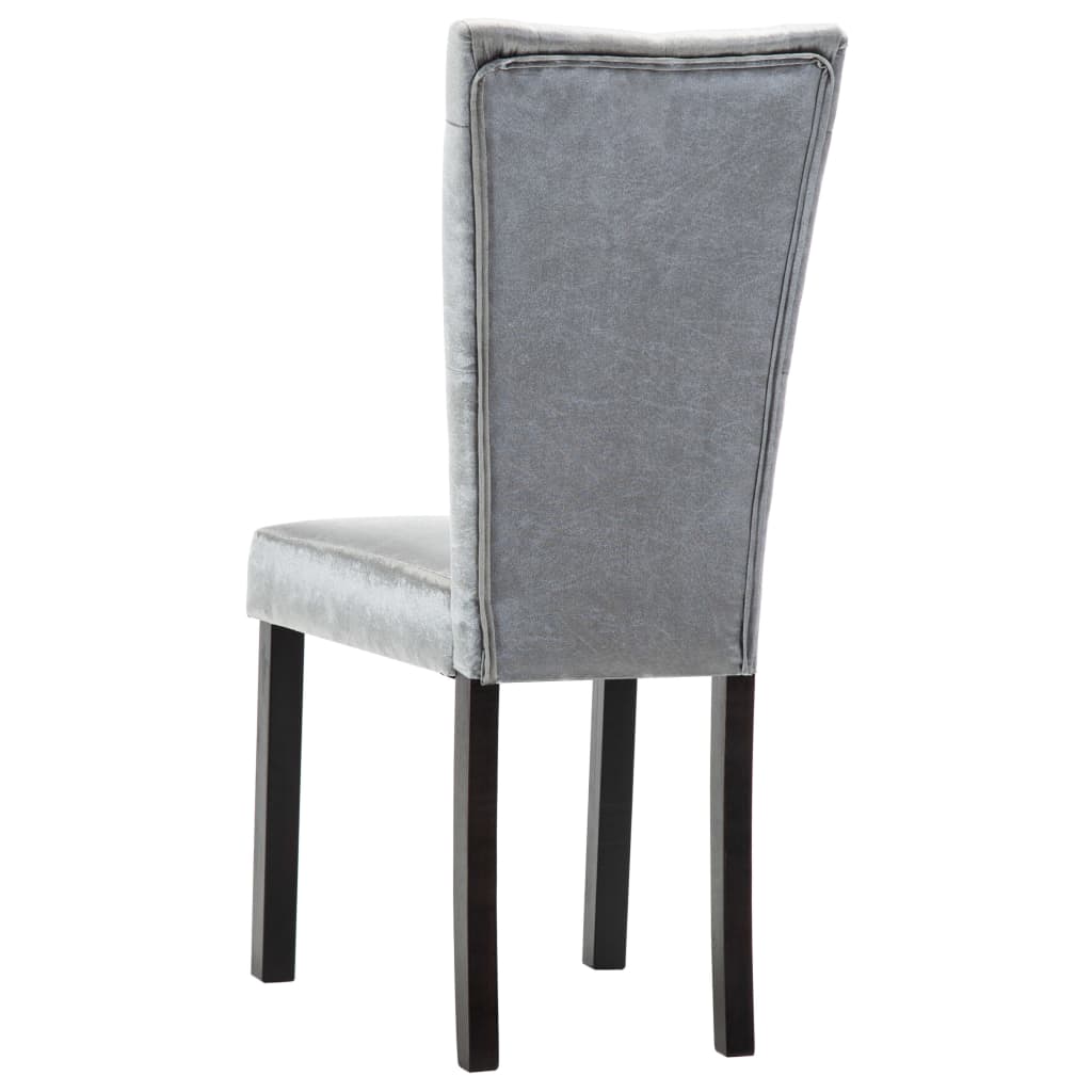 Chaises de salle à manger 4 pcs velours bleu foncé