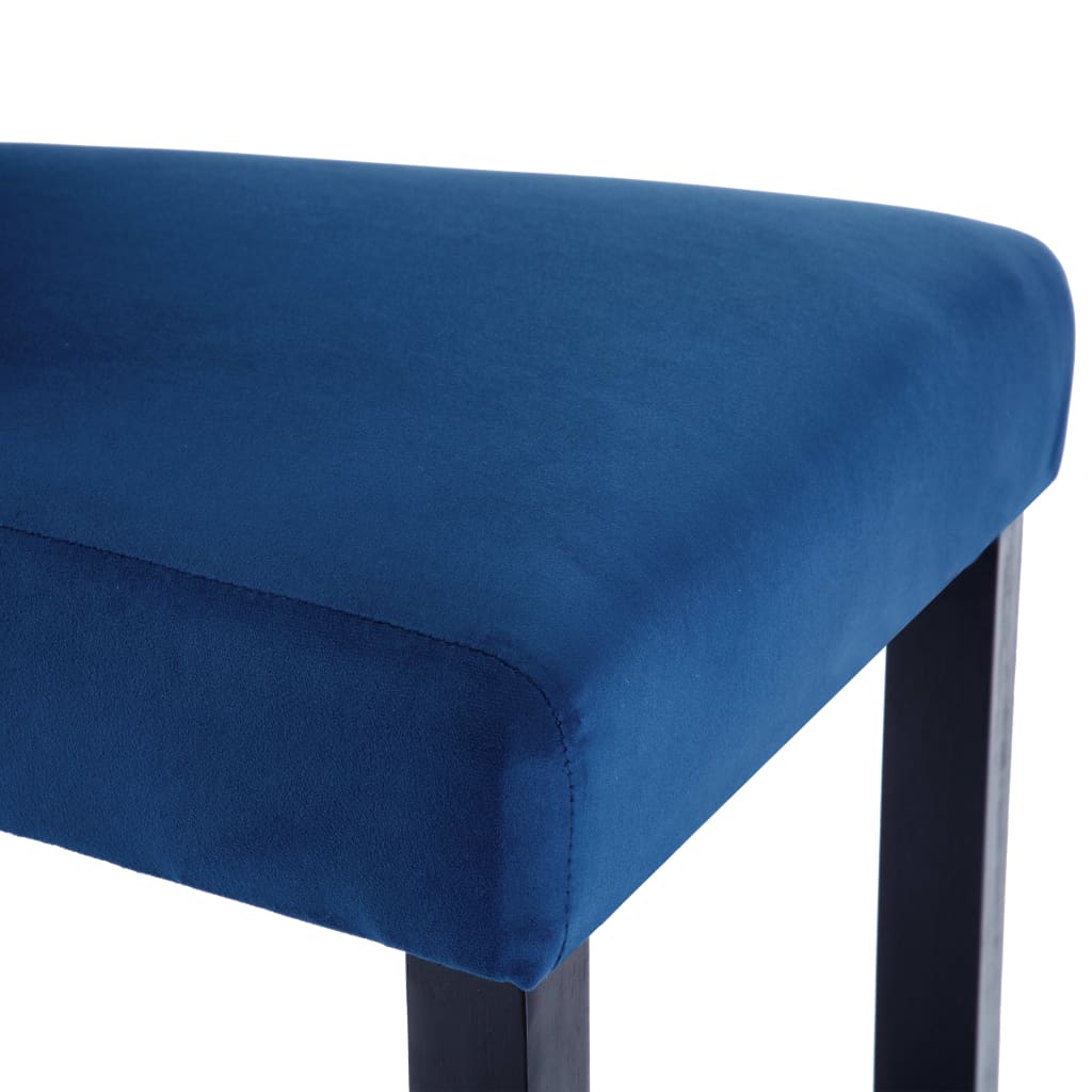 Chaises de salle à manger 4 pcs velours bleu foncé