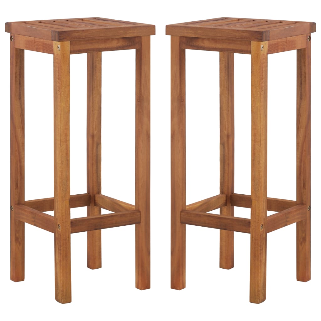 Tabourets de bar 8 pcs en bois d'acacia massif